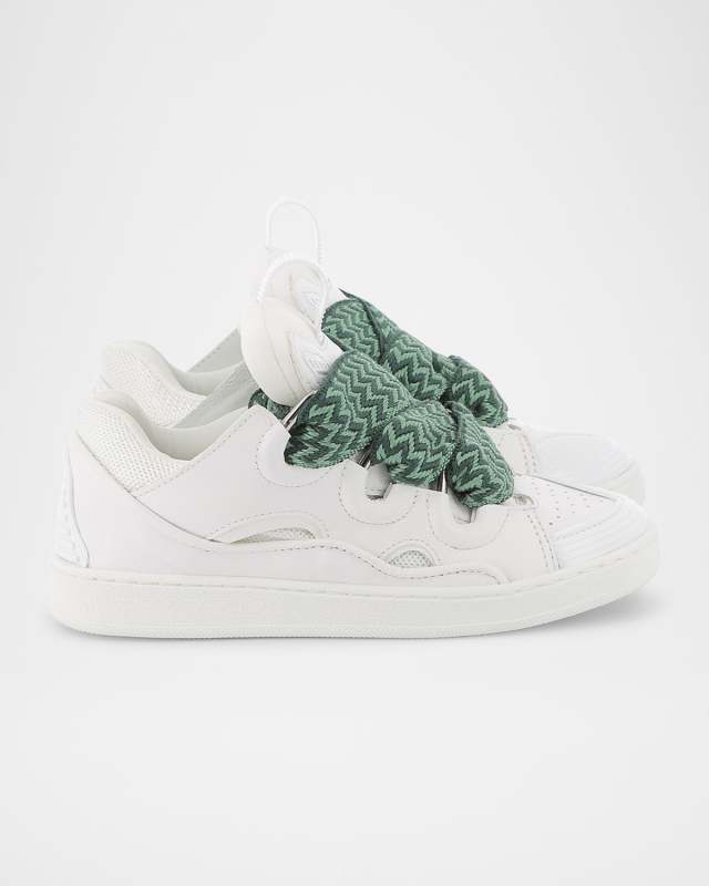 Kid's Curb Leather Trainer Sneakers